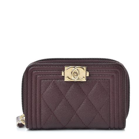 chanel boy chanel coin purse|Chanel Purple Quilted Caviar Boy Zip Around Coin Purse .